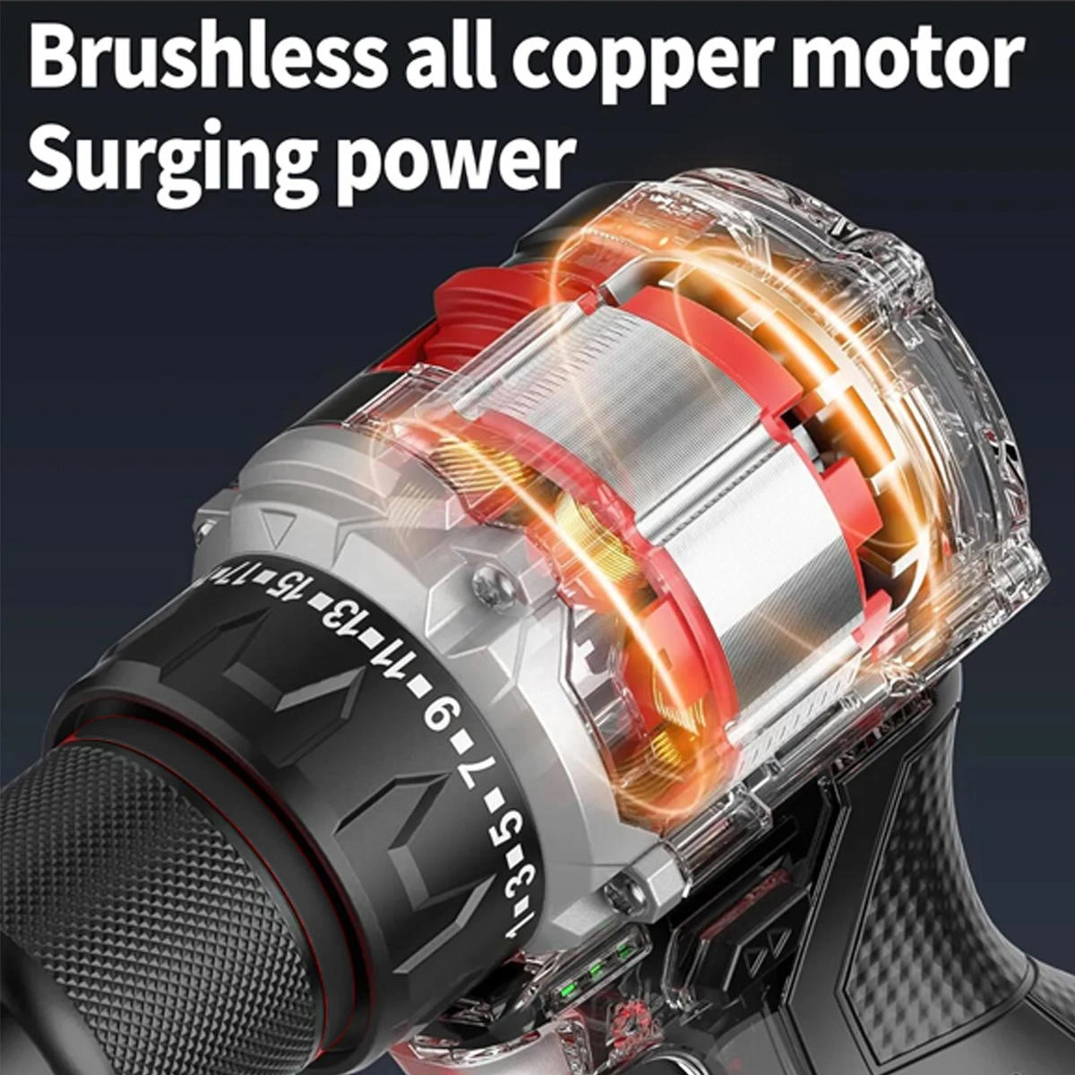 Eisenn Germany Red Xr Orginal 13 Mm Metal Mandren 24 V 4 Ah Bl Fırçasız Motor Akülü Darbeli Matkap 10 Pilli