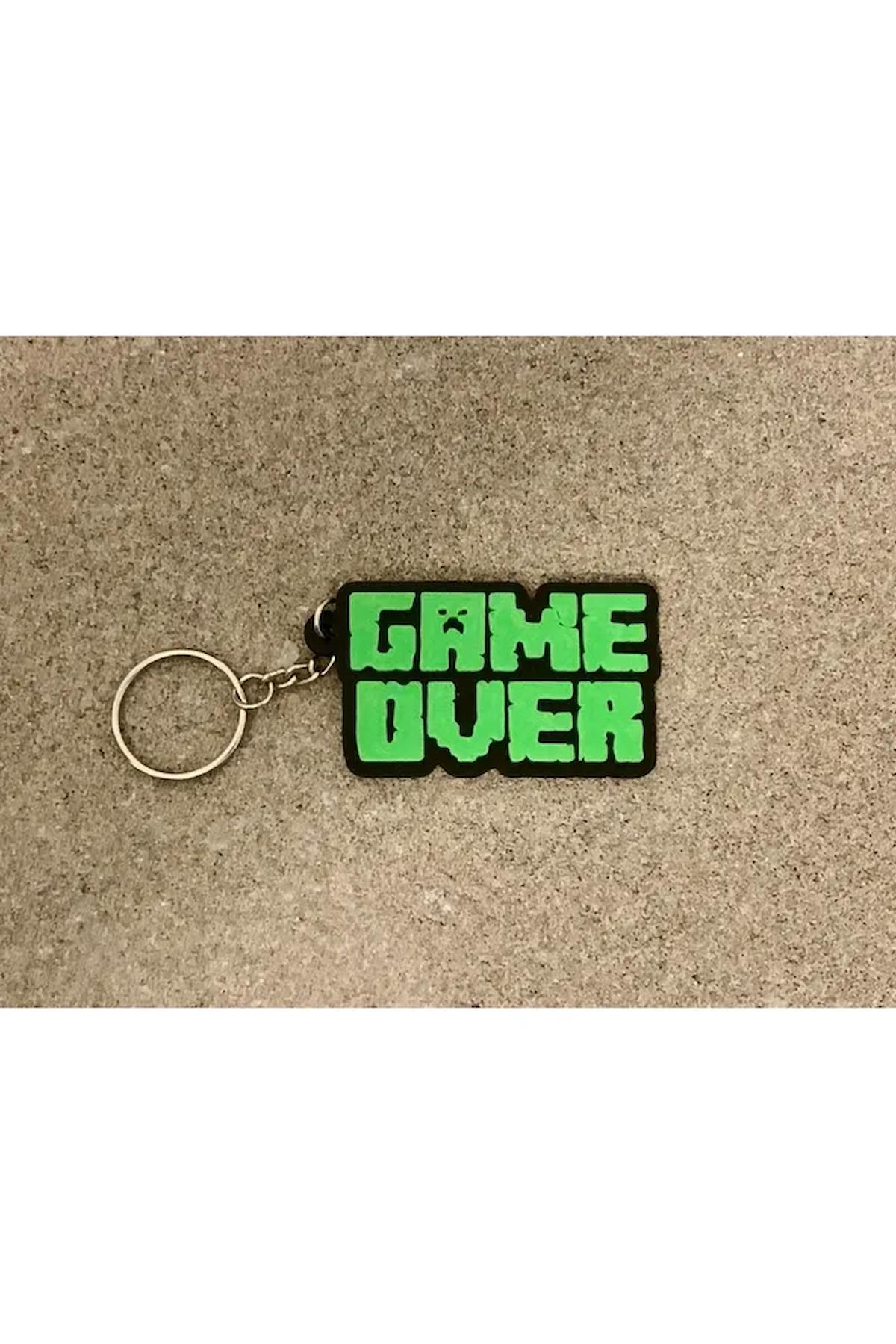 Game Over Renkli Anahtarlık