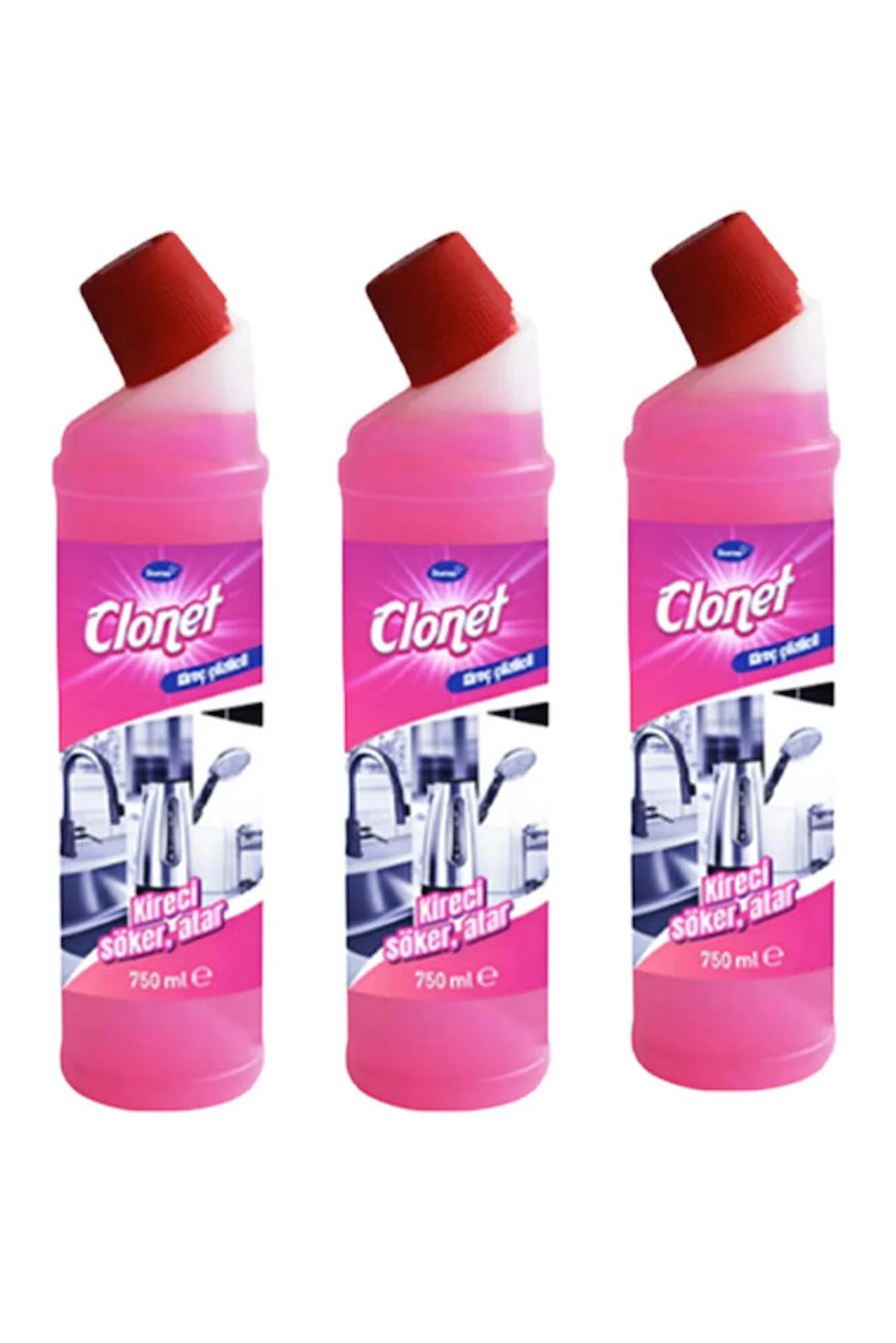 Diversey Clonet Extra Kireç Çözücü ve Banyo Temizleyicisi 3 x 750 ML