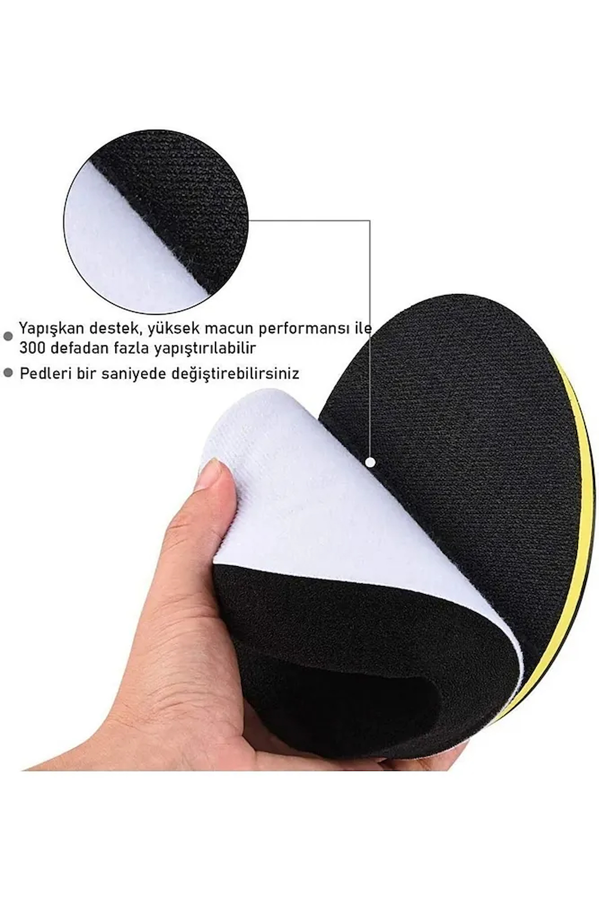 Pasta Cila Polisaj Süngeri Seti 115mm Matkap Uyumlu Pasta Cila Parlatma Pedi Seti 11 Parça