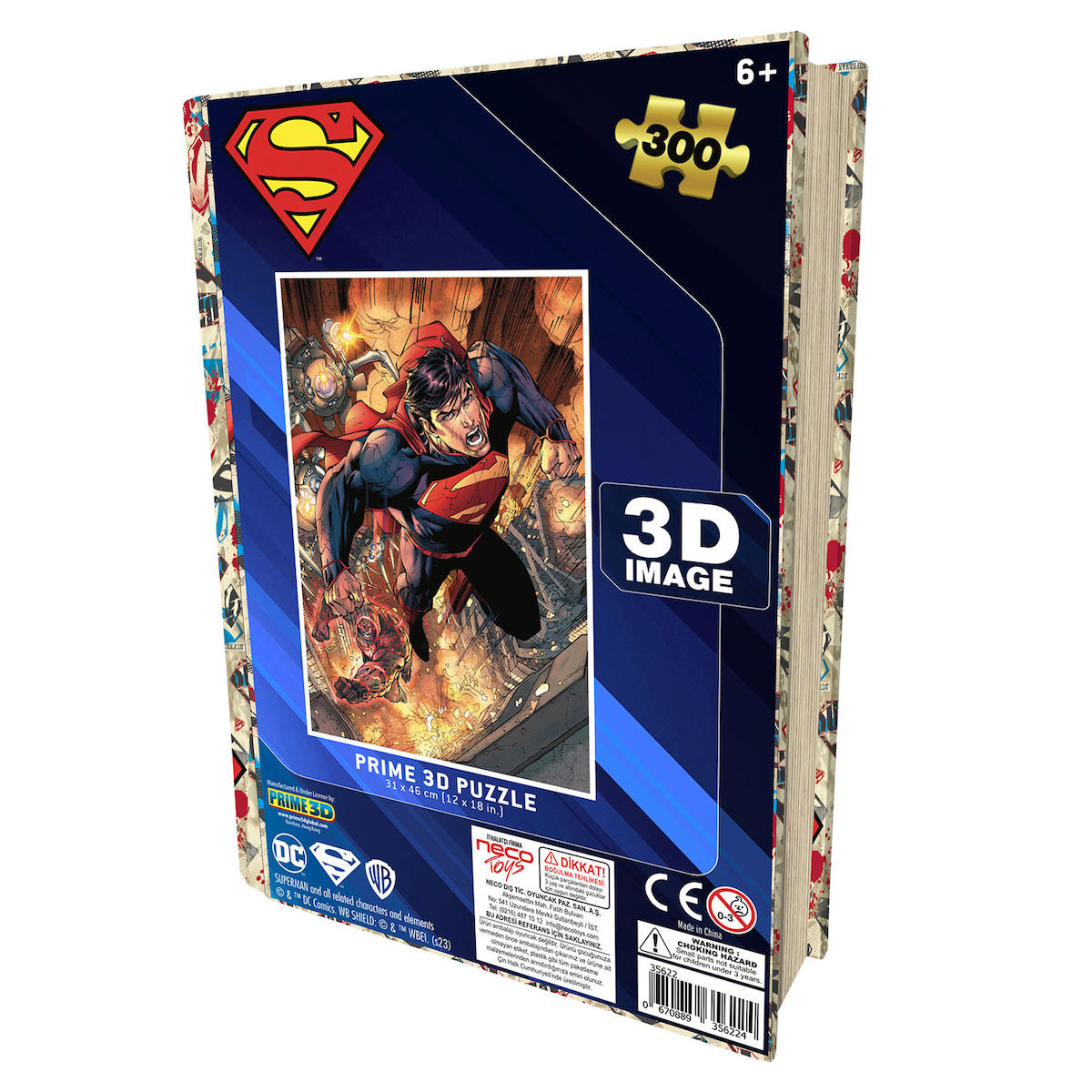 Prime 3D Superman 300 Parça Puzzle 35622 - Metal Kutu