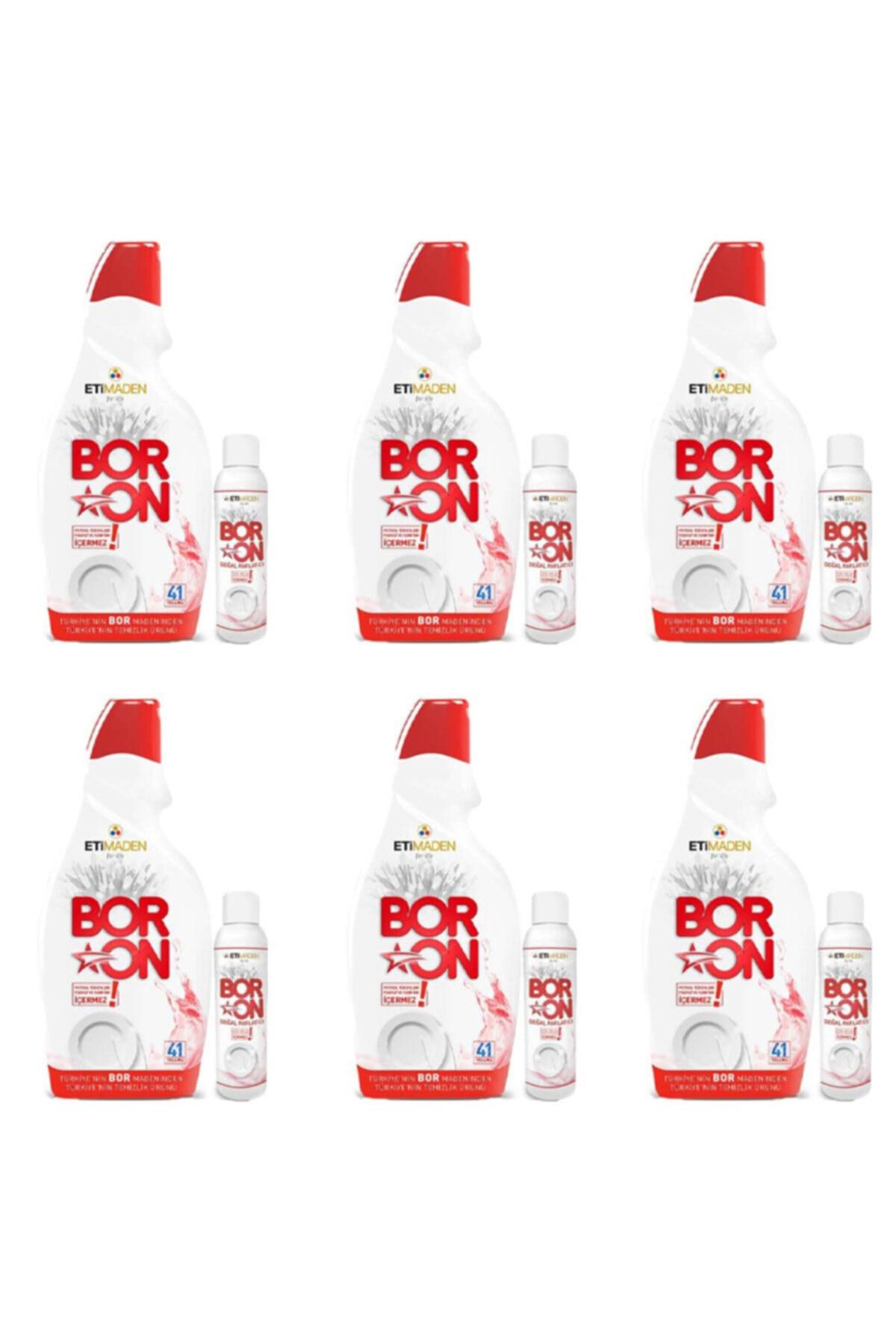 Boron Sıvı Bulaşık Makinesi Deterjanı 6x820 ml & Doğal Parlatıcı 110 ml Hediye 