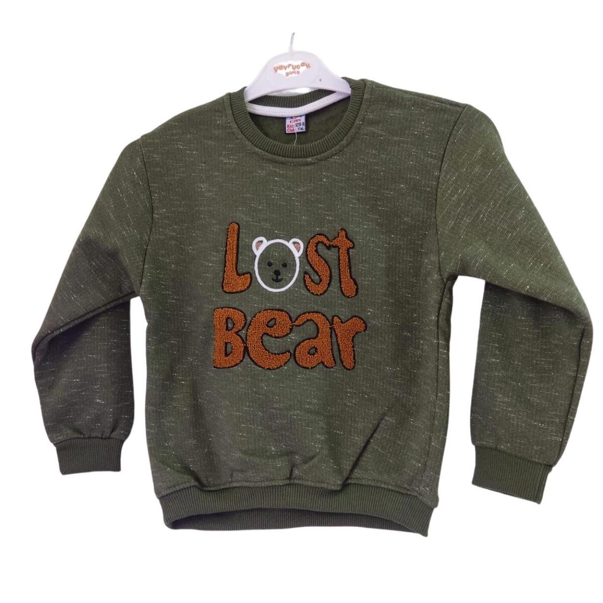 KESKİN ÜÇ İP ŞARDONLU LOST BEAR BASKILI ERKEK ÇOCUK SWEAT