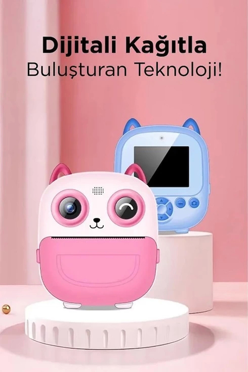 Dijital Video Fotoğraf App Destekli Çocuk Kamerası Termal Resim Kağıt Baskılı Yazıcı