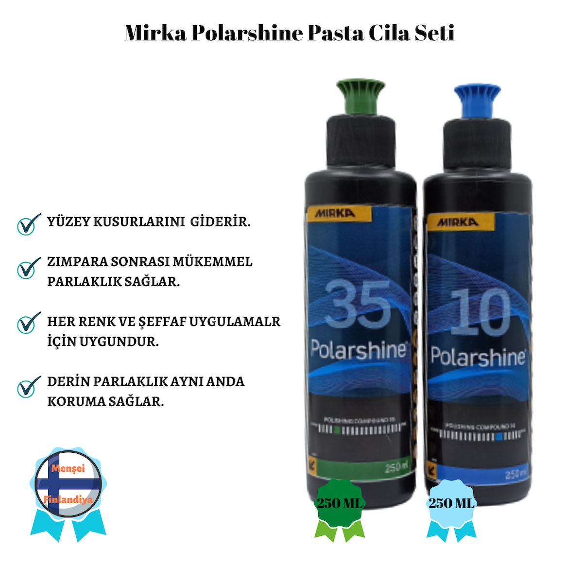 PASTA CİLA SETİ EPOKSİ PARLATMA SETİ 250 ML +250 ML