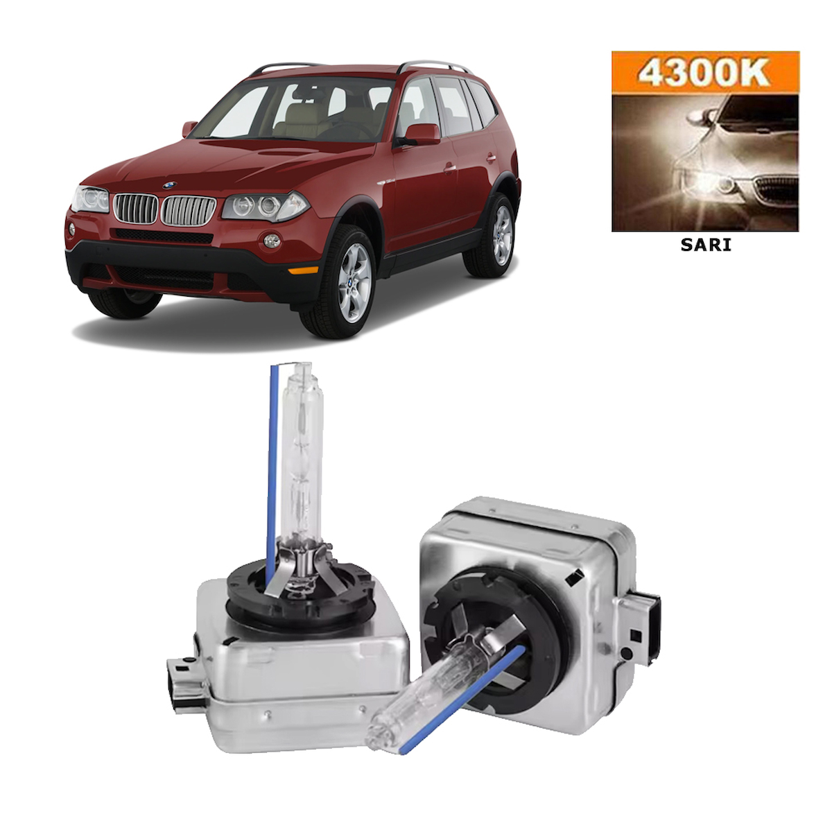 BMW X3 Serisi E83 2004-2010 Xenon D1S / D1R 4300K Sarı HID Xenon Ampul 2 Adet