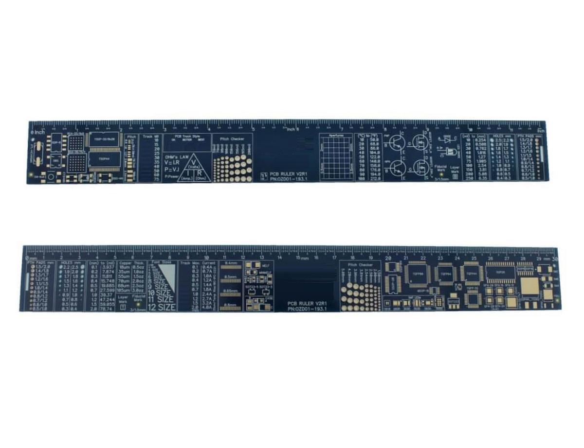 Zhltools 30cm Pcb referans ölçüm cetveli