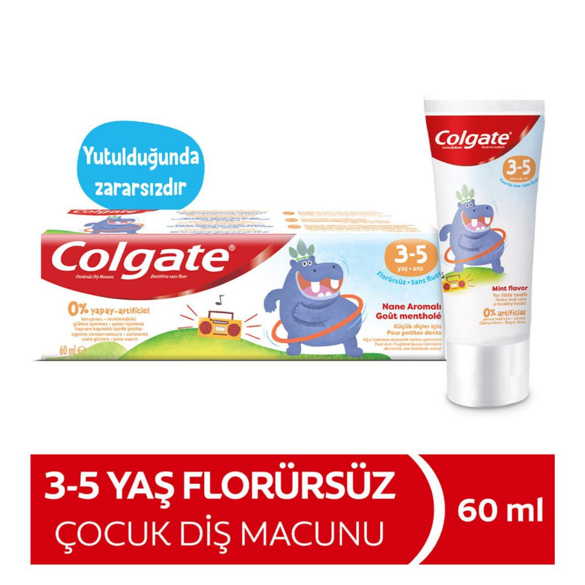 Colgate Çocuk Macunu 3-5 Yaş Arası Flörürsüz 60 Ml