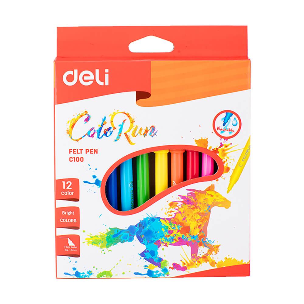 Deli Color Run Keçeli Kalem 12 Renk C10000