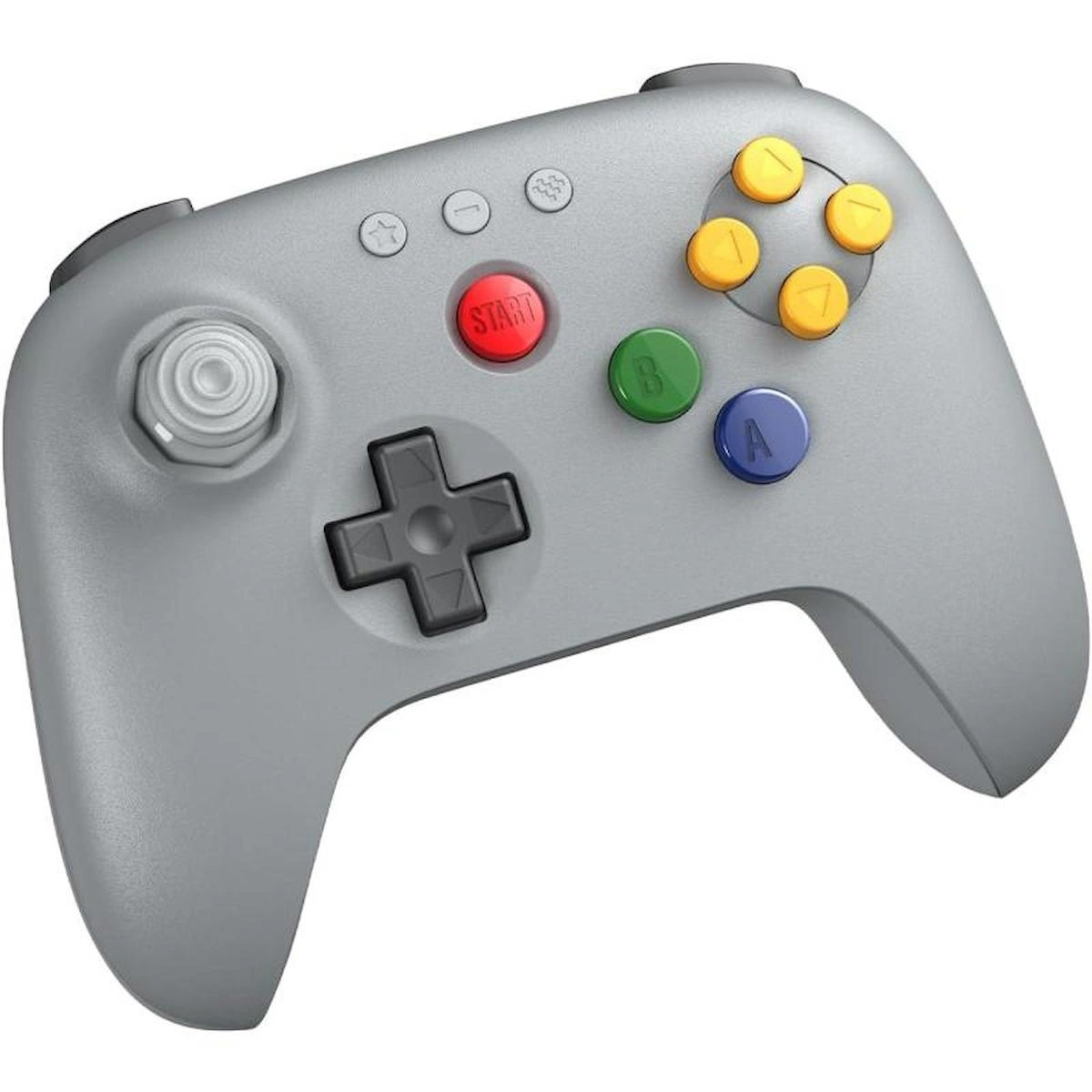 8Bitdo 64 Bluetooth Controller 3D Analog Switch, Windows, ve Android Uyumlu (Gri)