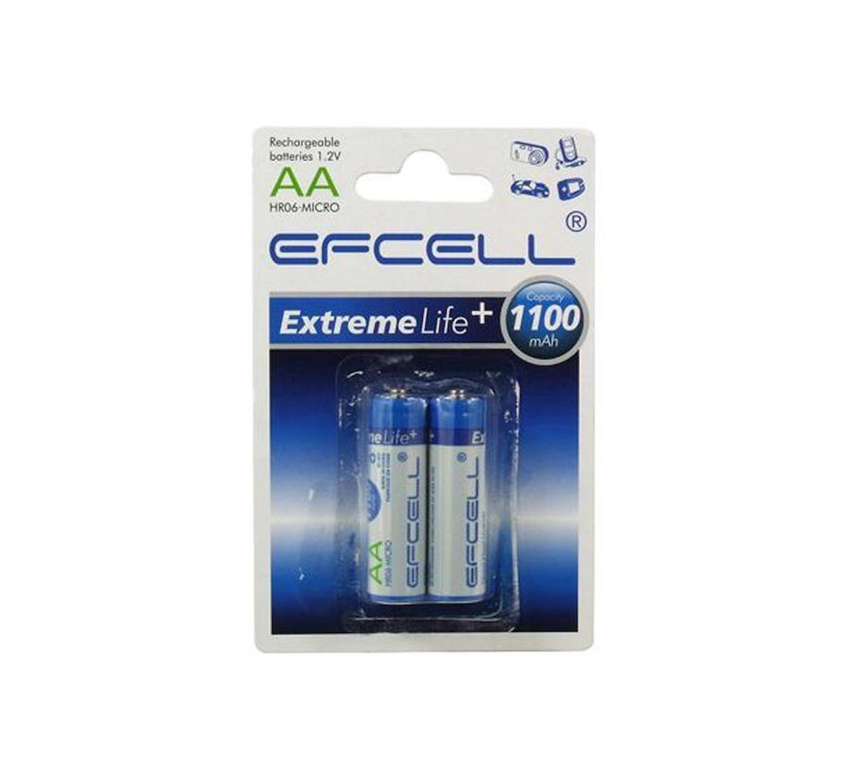 Efcell 1100 Mah Ni-Mh Şarjlı Kalem Pil AA