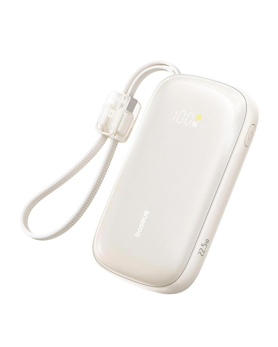 Baseus EnerFill FC21 QPow3 Ultra Dijital Göstergeli Powerbank 20.000 mAh 22.5W - Titanyum (Ayrılabilir kablo ile)
