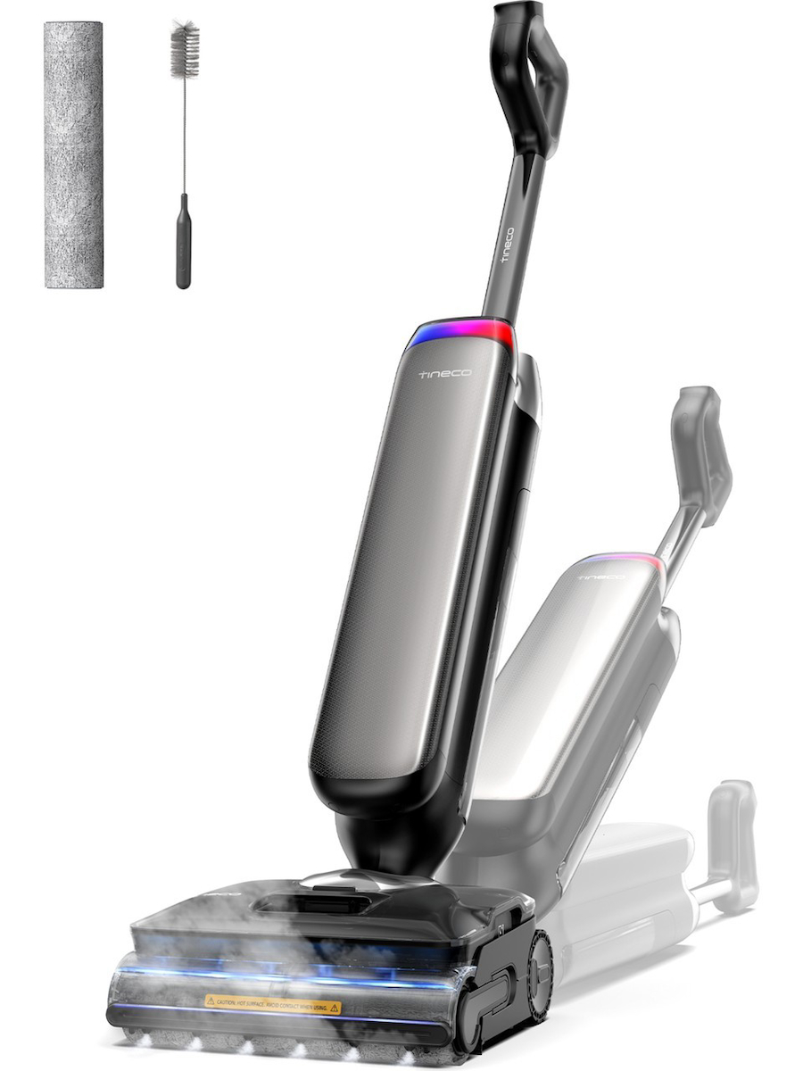 Tineco Floor One S9 Artist Steam Kablosuz Buharlı Akıllı Islak Kuru Süpürge, Zemin Temizleyici Paspas, 140°C Yüksek Isılı Hypersteam Buhar Teknolojisi, 22KPA Güçlü Emiş