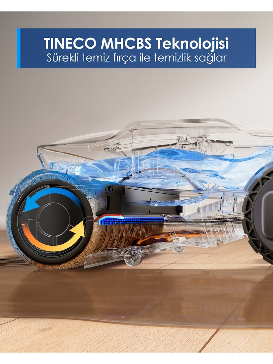 Tineco Floor One S9 Artist Steam Kablosuz Buharlı Akıllı Islak Kuru Süpürge, Zemin Temizleyici Paspas, 140°C Yüksek Isılı Hypersteam Buhar Teknolojisi, 22KPA Güçlü Emiş