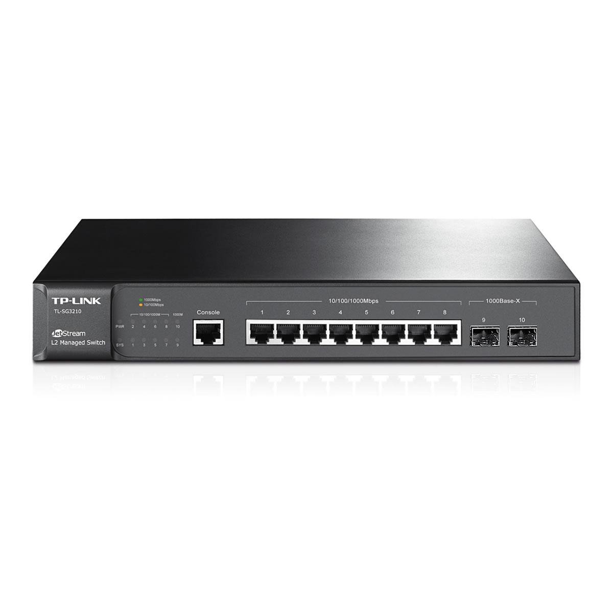 TP-LINK T2500G-10TS JETSTREAM 8 PORT GIGABIT L2 YÖNETİLEBİLİR SWITCH+2 SFP (TL-SG3210)