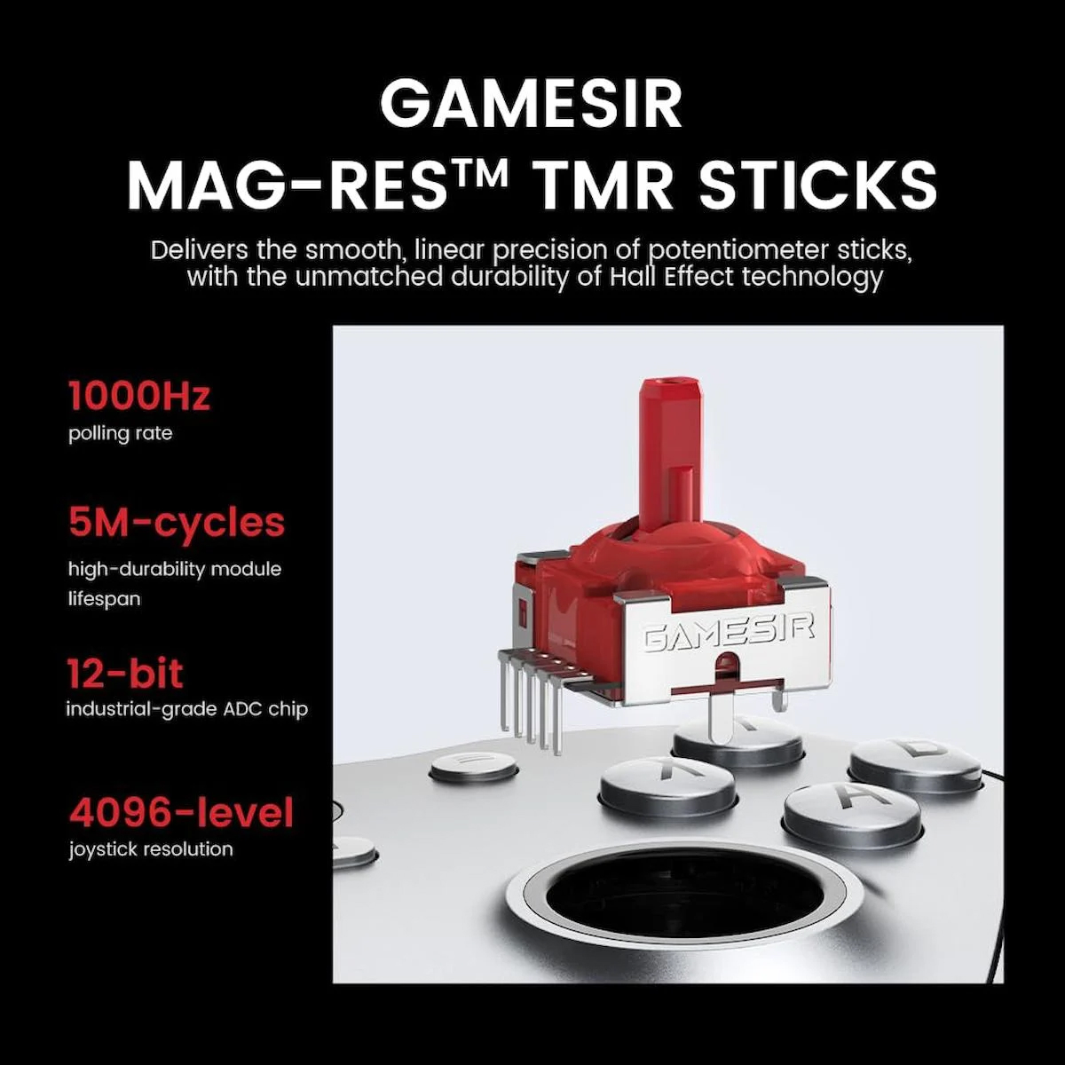GameSir G7 Pro 3 Mod Kablolu TMR Sticks, Hall Effect Analog Controller Xbox Series X|S, Xbox One, Android ve Windows Silver