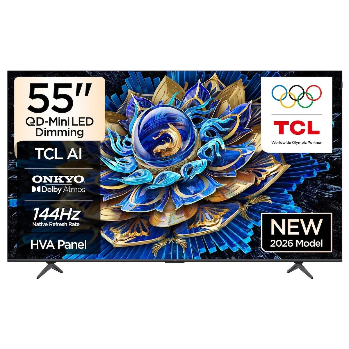 TCL 55T8D 55 İnç 4K UHD Uydu Alıcılı Google Smart QD-MiniLED Dimming TV