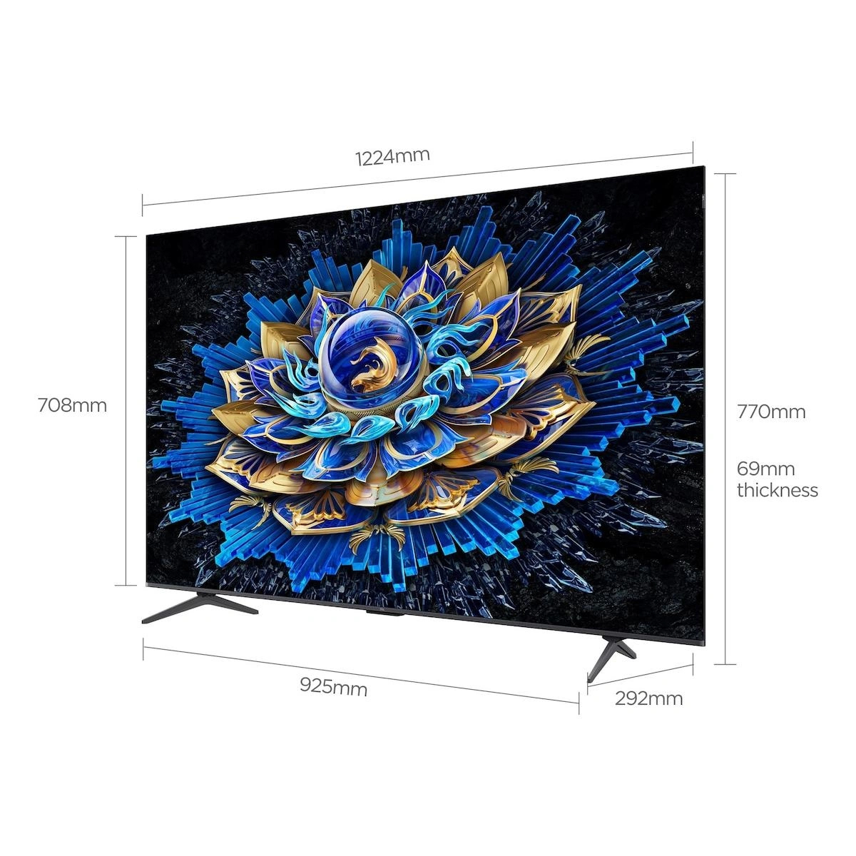 TCL 55T8D 55 İnç 4K UHD Uydu Alıcılı Google Smart QD-MiniLED Dimming TV