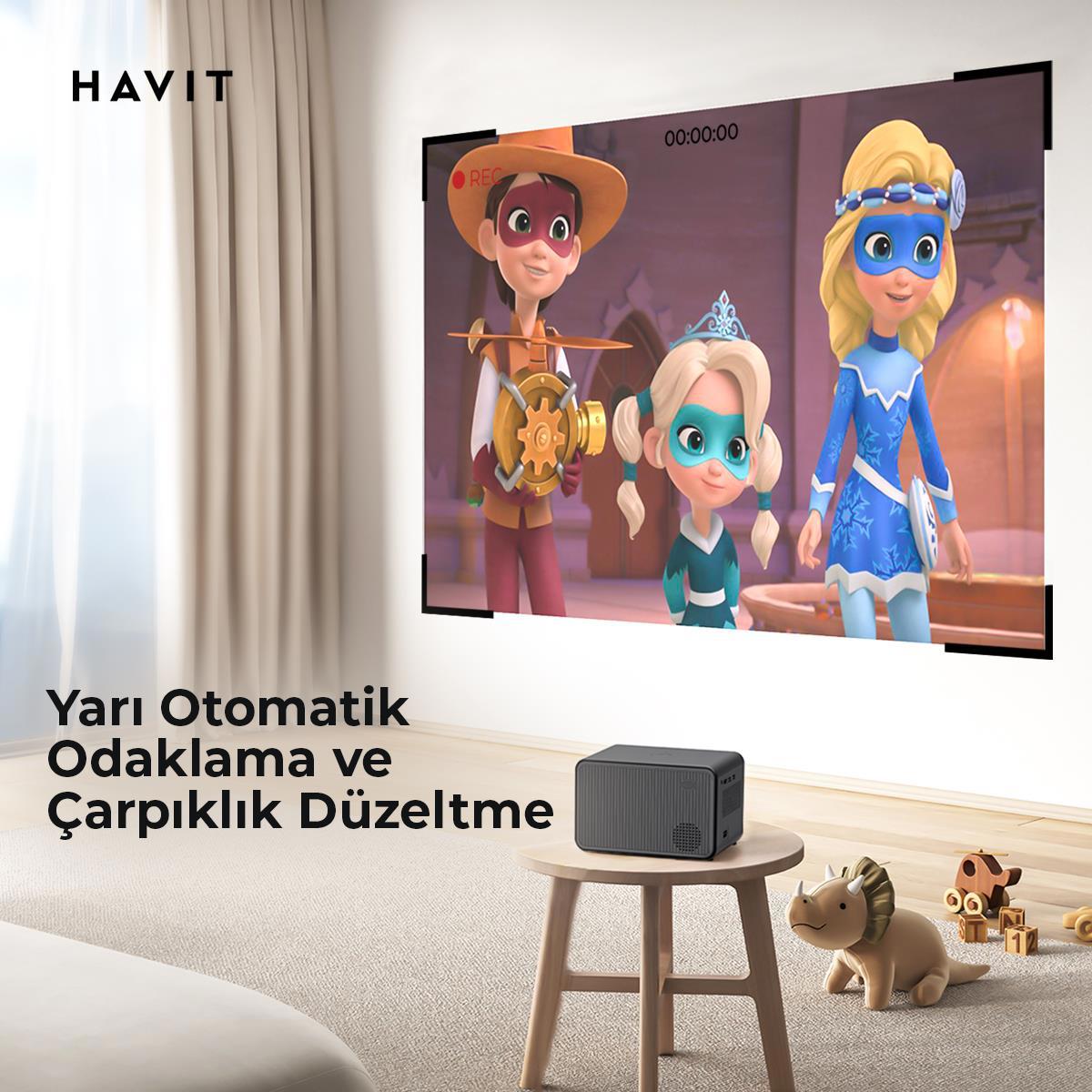 Havit PJ211 Pro Smart Projeksiyon Cihazı – Android TV