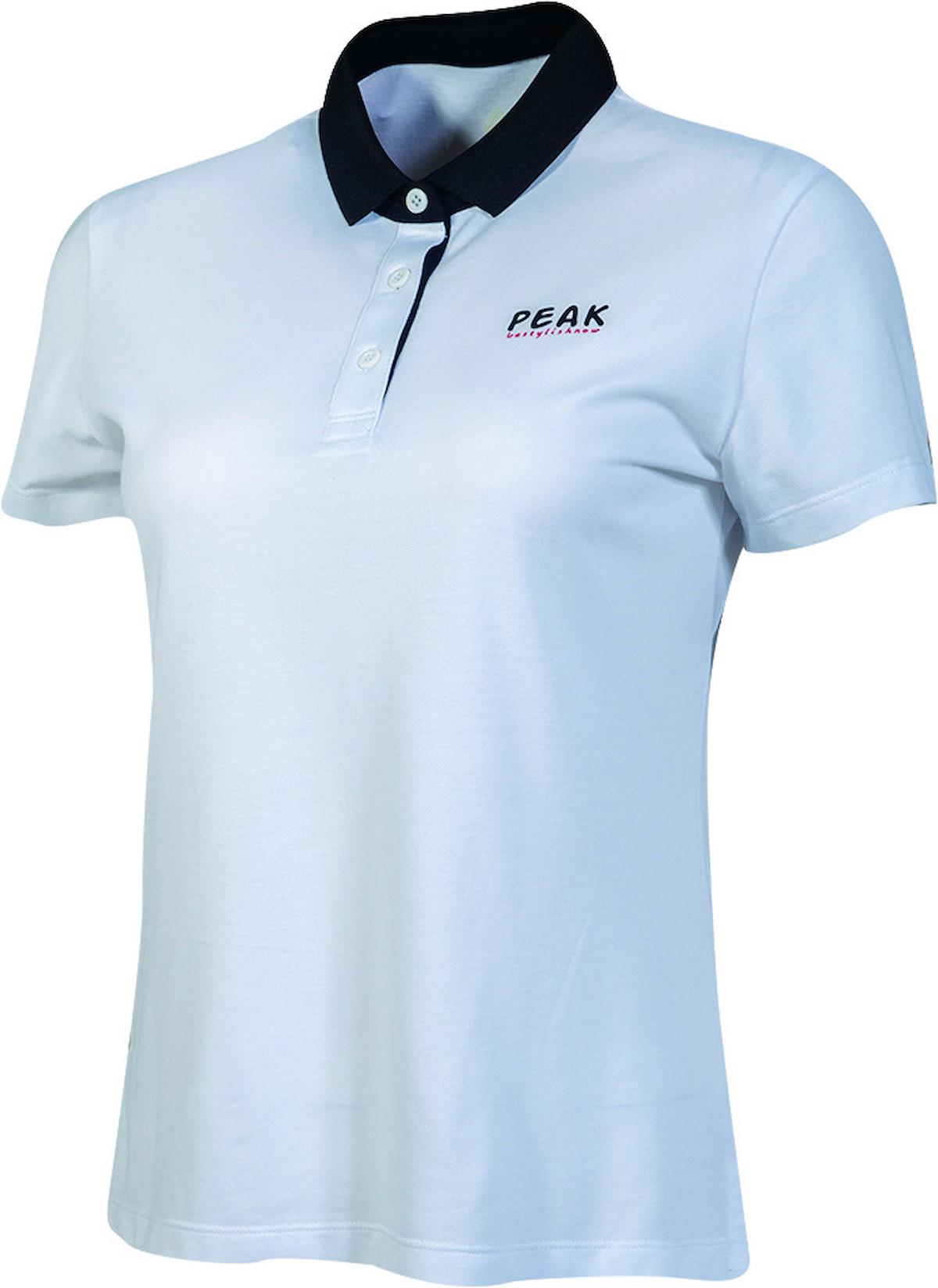 Polo T-Shirt FW602478 Kadın Beyaz Polo Yaka Düz Renk Nefes Alabilen Rahat Kısa Kollu Günlük Spor Tişört