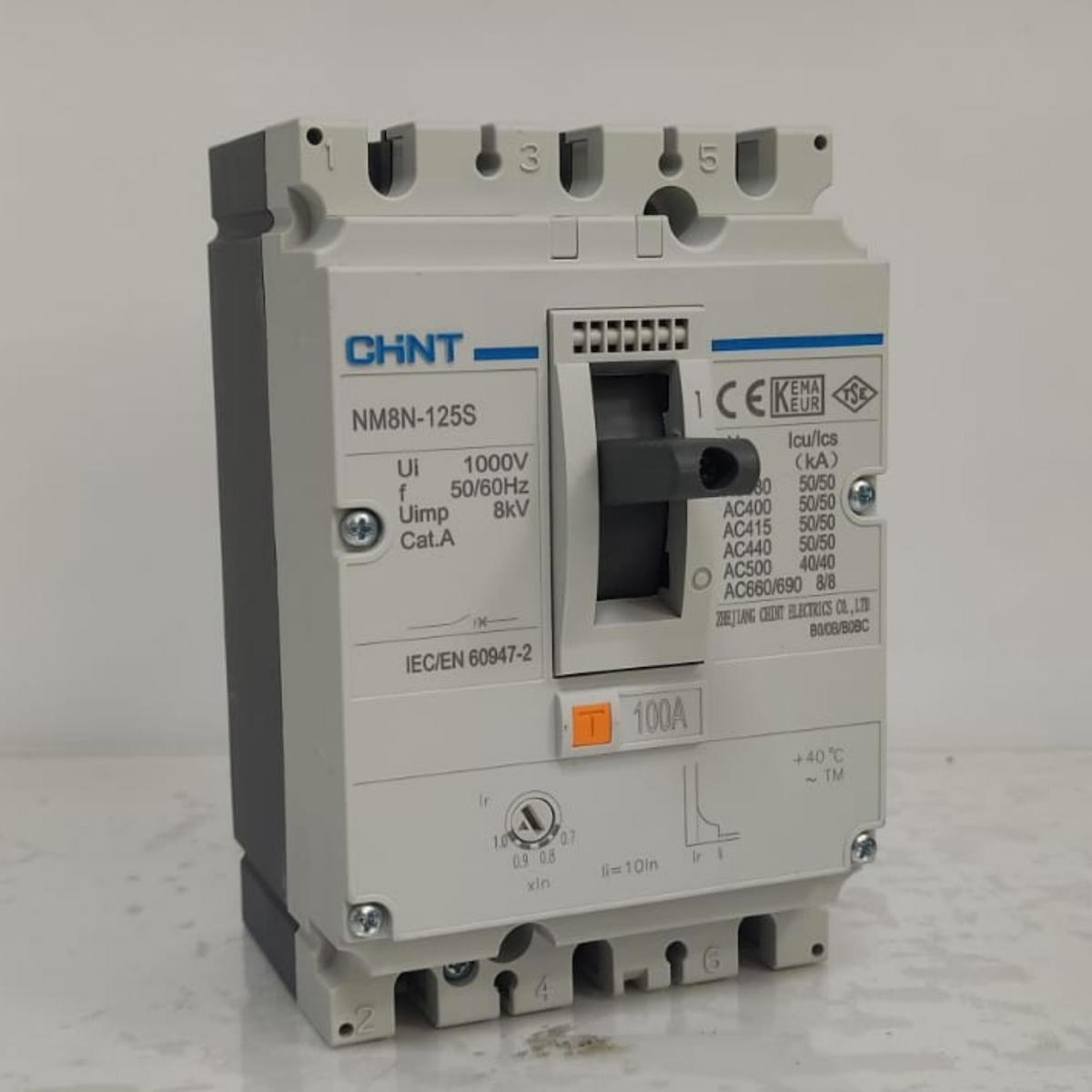 Chint - NM8N-125S TM100 3P 100A Ayarsalı Kompakt Şalter