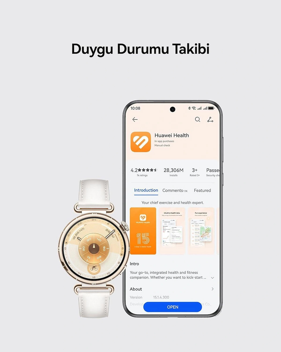 Huawei Watch GT6 41 MM Akıllı Saat – Beyaz