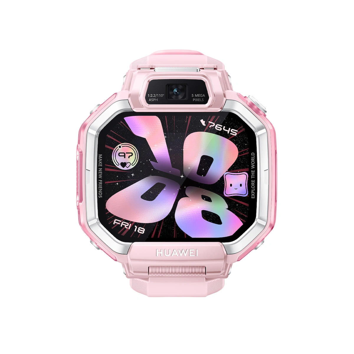 Huawei Watch Kids X1 Akıllı Çocuk Saati – Pembe, 360° Dönen Çift Kamera, HD Görüşme, Hassas Konum Takibi, 3 Yıl Garantili
