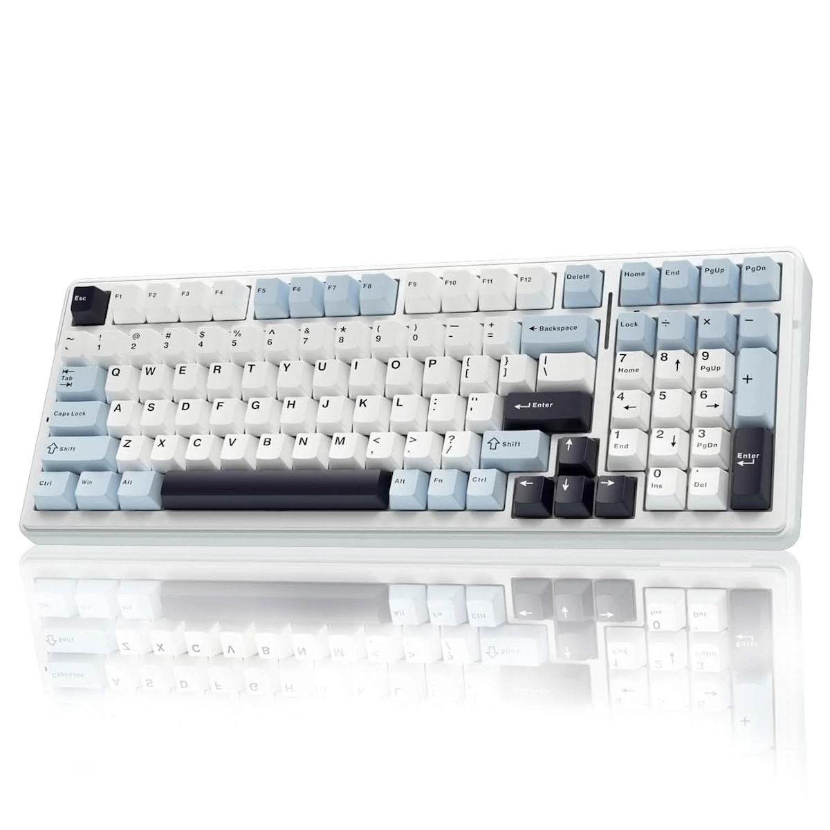 Aula F99 3 Modlu RGB Hot Swap Mekanik Reaper Switch Kablosuz Makrolu Klavye Lacivert