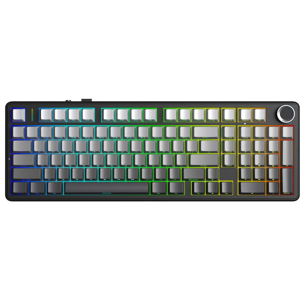 Aula F99 Pro 3 Modlu RGB Hot Swap Mekanik Nimbus V3 Switch Kablosuz Makrolu Klavye Gradyan Gri