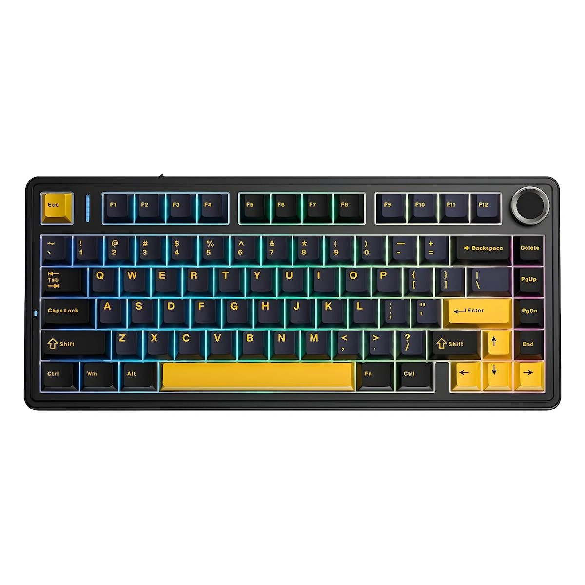 Aula F75 Mekanik RGB TKL Reaper Switch Kablosuz Makrolu Hot Swap Klavye Siyah