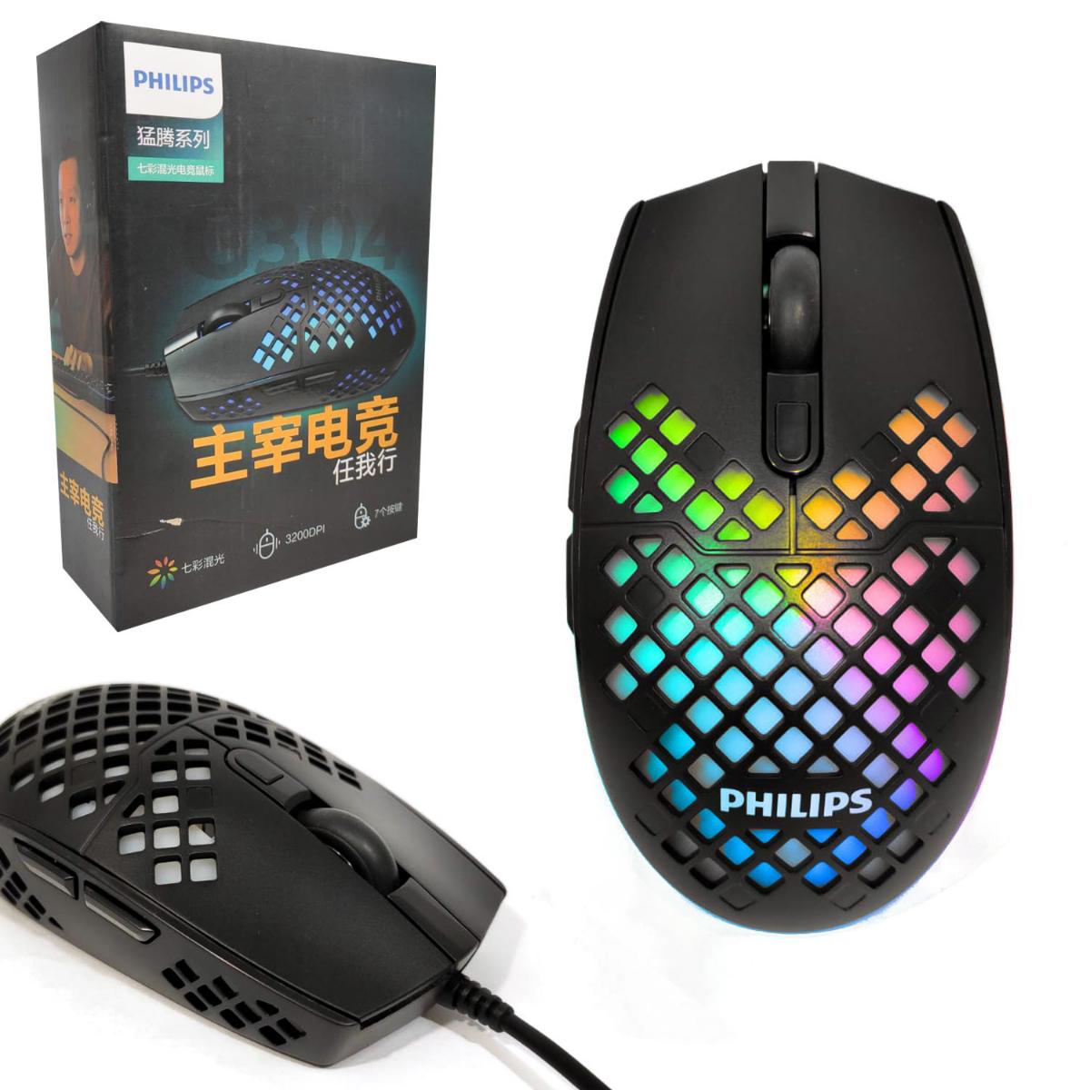 OYUNCU MOUSE KABLOLU 3200DPI LEDLİ PHILIPS SPK-9304B