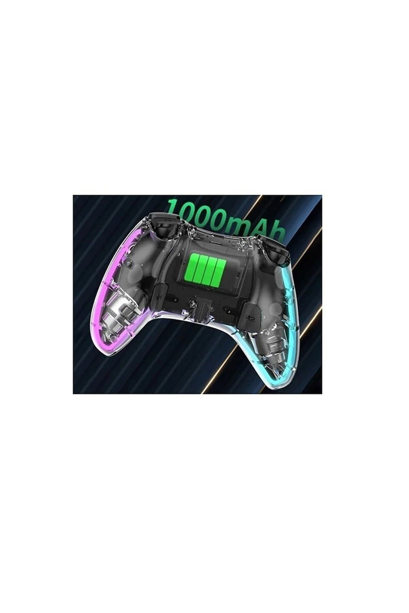 Ps-p05 Rgb Led Işıklı Ps4-ps3-tv-ıos-pc Uyumlu Kablosuz Joystick Gamepad Oyun Kolu