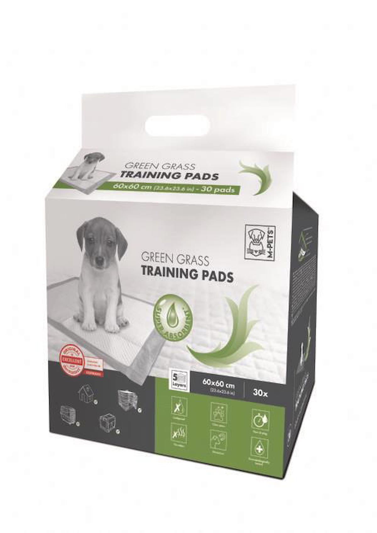 M-PETS GREEN GRASS YAVRU KÖPEK ÇİŞ EĞİTİM PEDİ 60X60CM 30LU