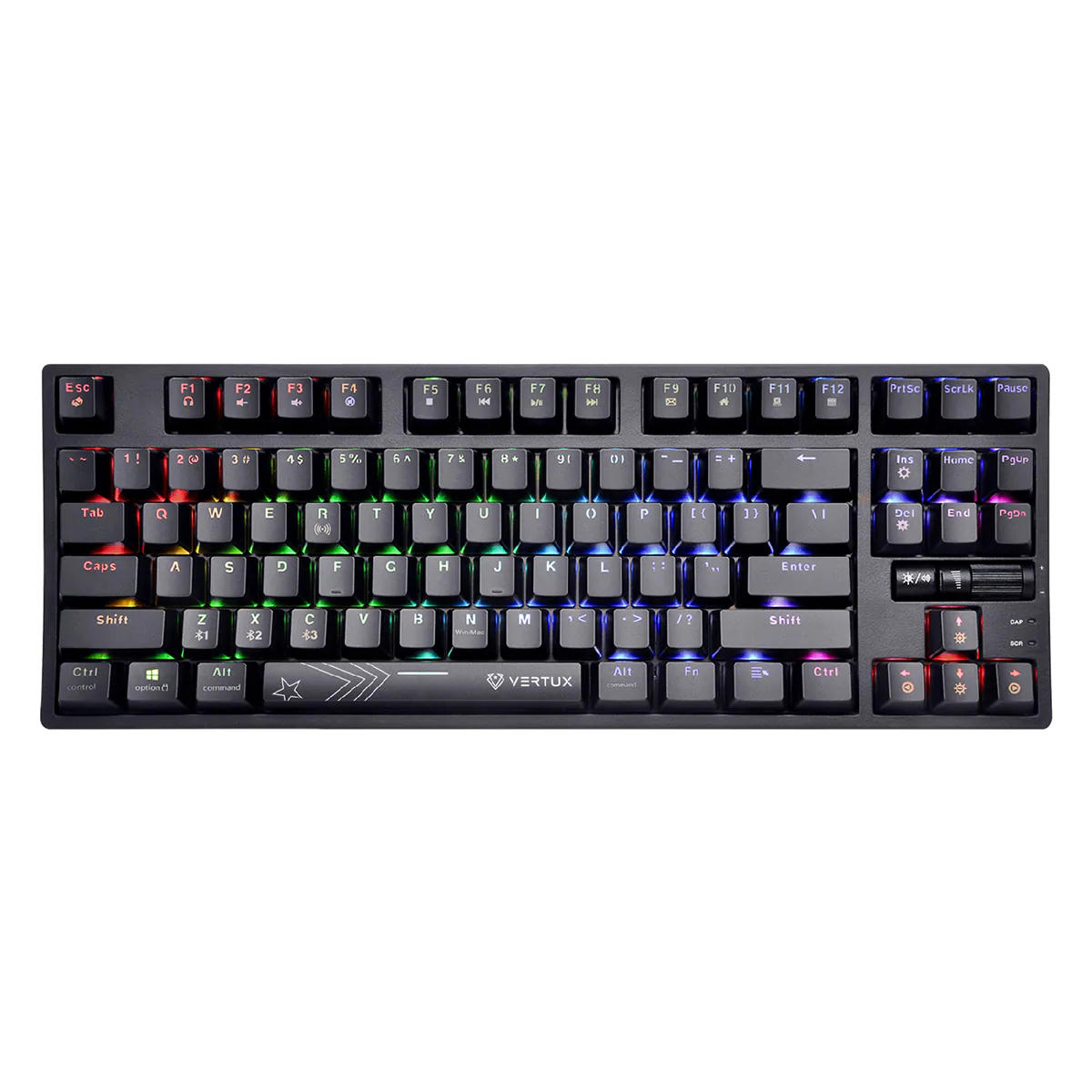 Vertux VertuPro-80 HyperSpeed Tenkeyless Mekanik RGB Kablolu/Kablosuz Bluetooth Oyuncu Gaming Klavye