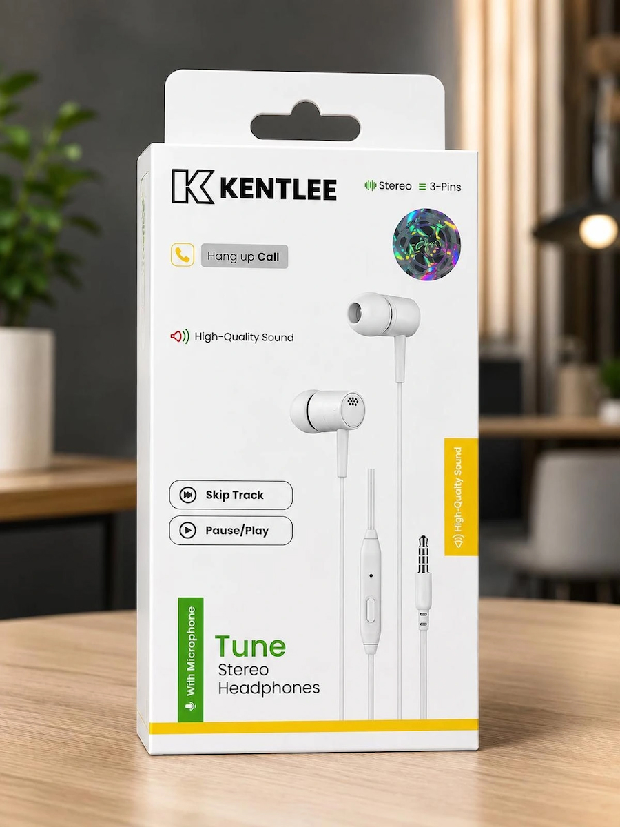Yüksek Sesli Stereo Kulak İçi Kulaklık Mikrofonlu Beyaz 3.5mm Aux Jack Girişli 1m Kablo Tak Çalıştır iOS Android