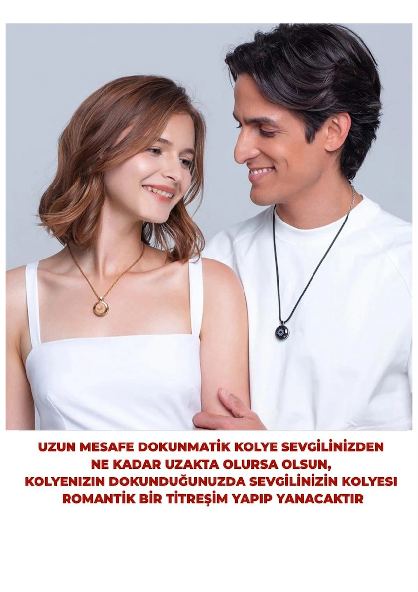 Mesafe Kolyesi- Totwoo Akıllı Dokunmatik Sevgililer Kolyesi – Ay ve Güneş