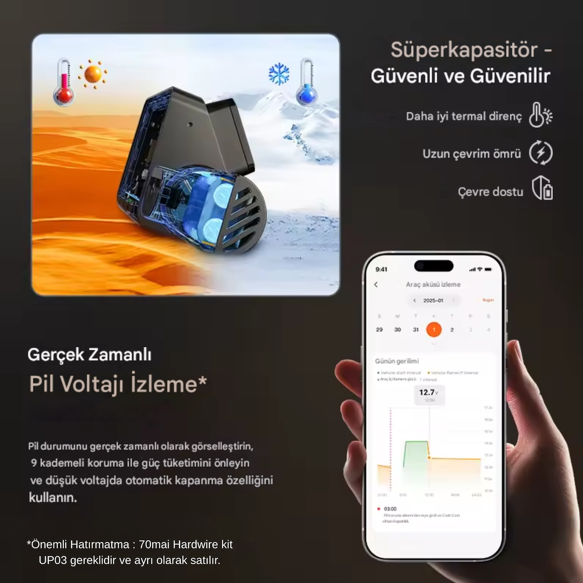 70mai A810S Ön Kamera + RC24 Arka Kamera