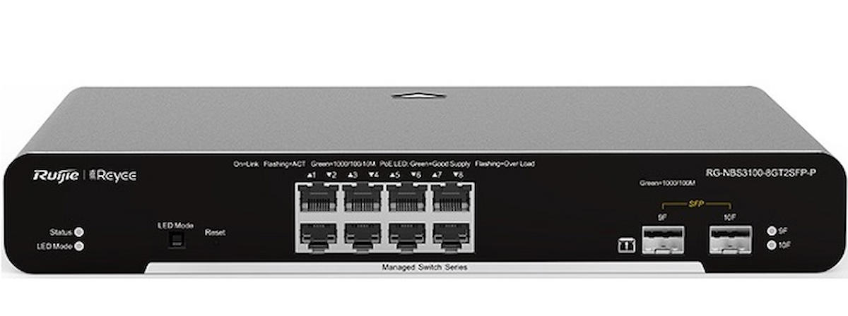 RUIJIE REYEE RG-NBS3100-8GT2SFP-P 8P GIGABIT SWITCH 8P POE 2 SFP