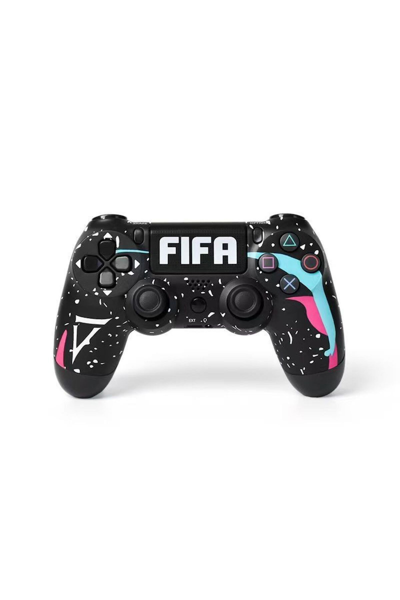 PS4-PC-Android BOX-Android-IOS Telefon Tablet Uyumlu Desenli Dual Titreşimli Bluetooth Oyun Kolu