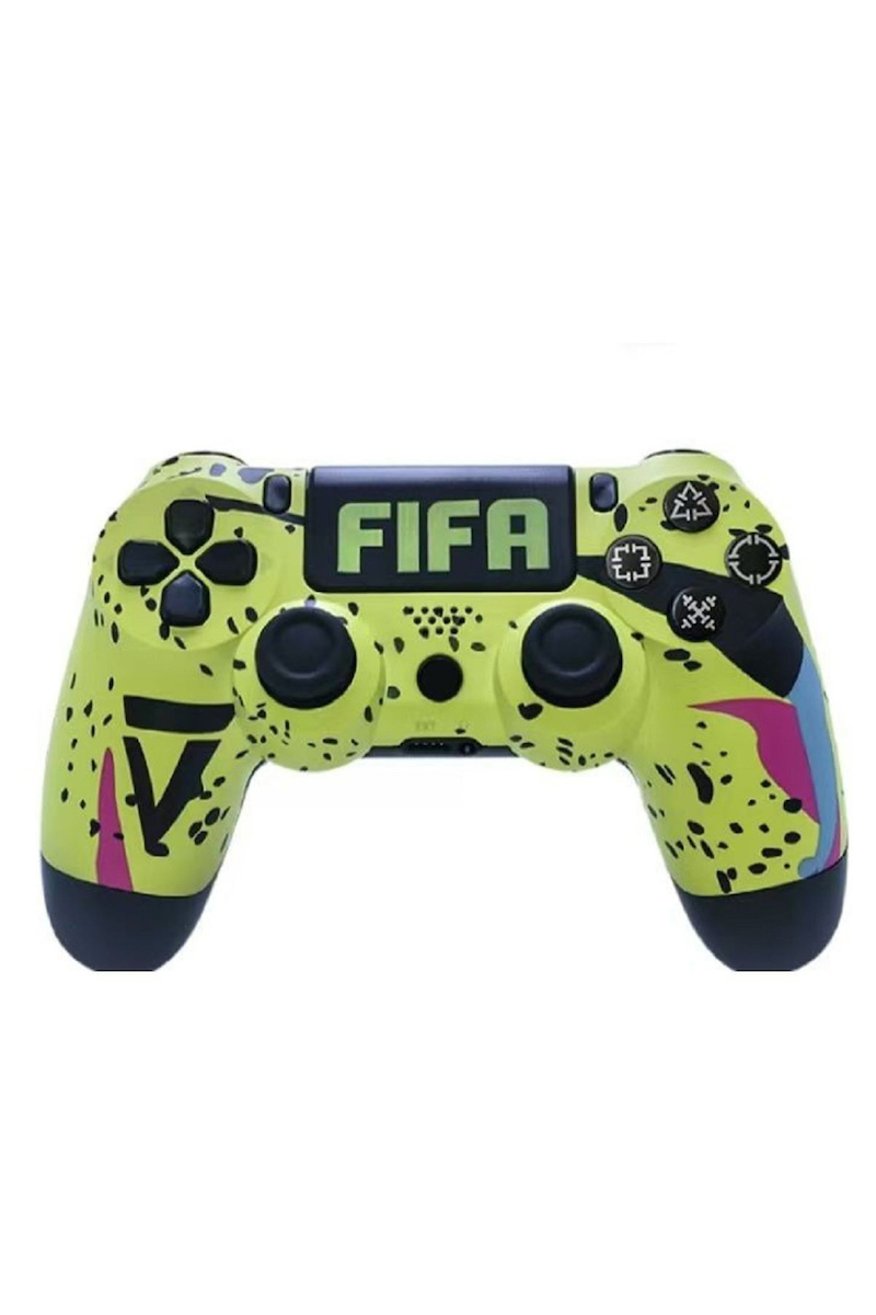 PS4-PC-Android BOX-Android-IOS Telefon Tablet Uyumlu Desenli Dual Titreşimli Bluetooth Oyun Kolu