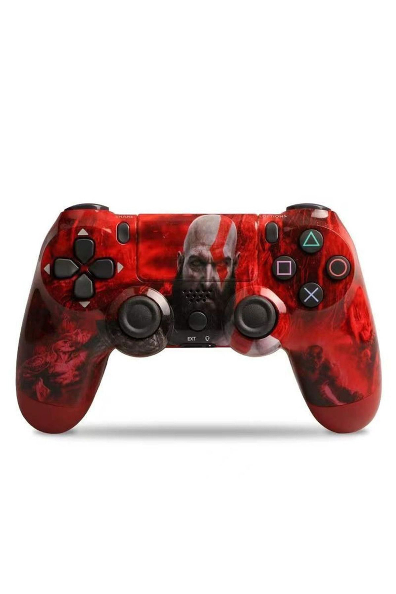 PS4-PC-Android BOX-Android-IOS Telefon Tablet Uyumlu Desenli Titreşimli Bluetooth Oyun Kolu