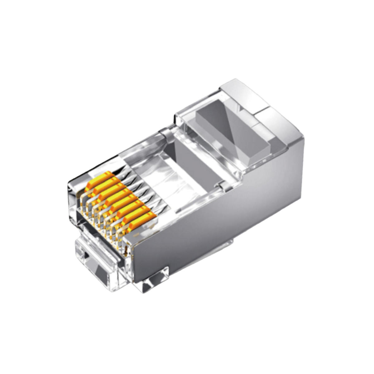 VegGieg Cat6 Metal RJ45 Jack 8P8C Ethernet Konnektörü Altın Kaplama 102 Adet