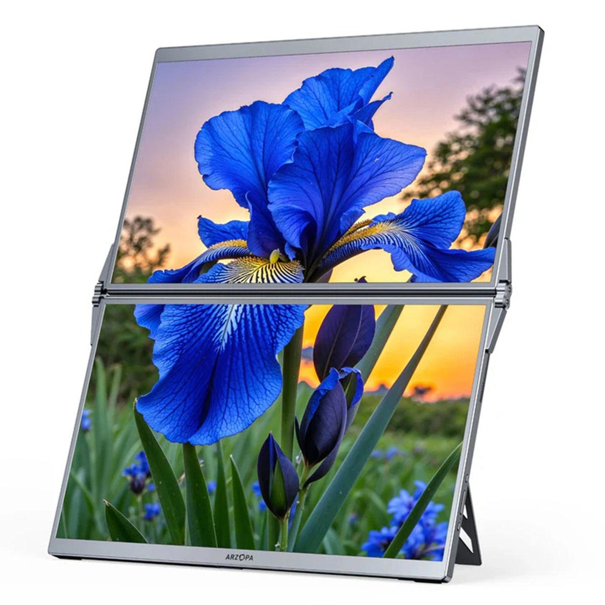 ARZOPA E1 Dual-Screen 15.6 inç 60Hz Full HD IPS Type-C Çift Ekran Katlanabilir Monitör