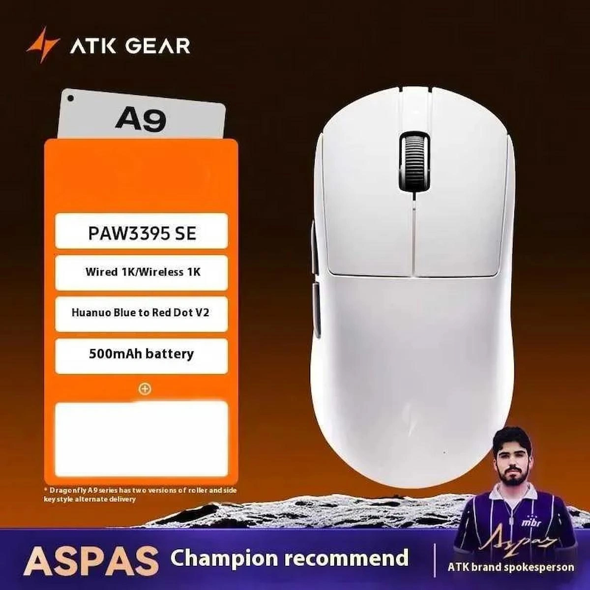 Atk Dragonfly A9 Kablosuz Oyun Mouse 26000 DPI Hisilicon Bağlantı ile Hızlı Kontrol PAW3395SE