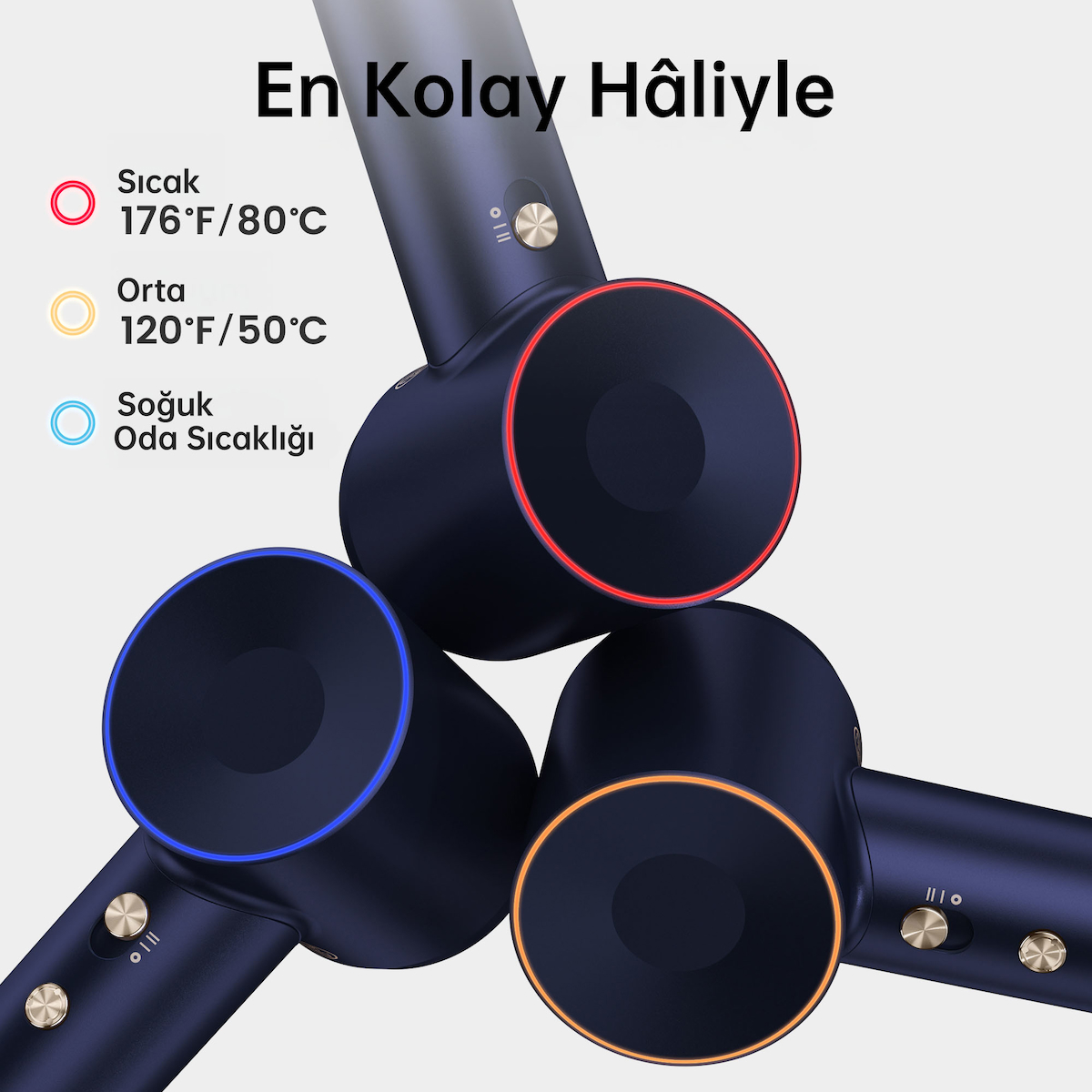 Laifen Swift Premium Saç Kurutma Makinesi-Golden Blue (Laifen Türkiye Garantili)