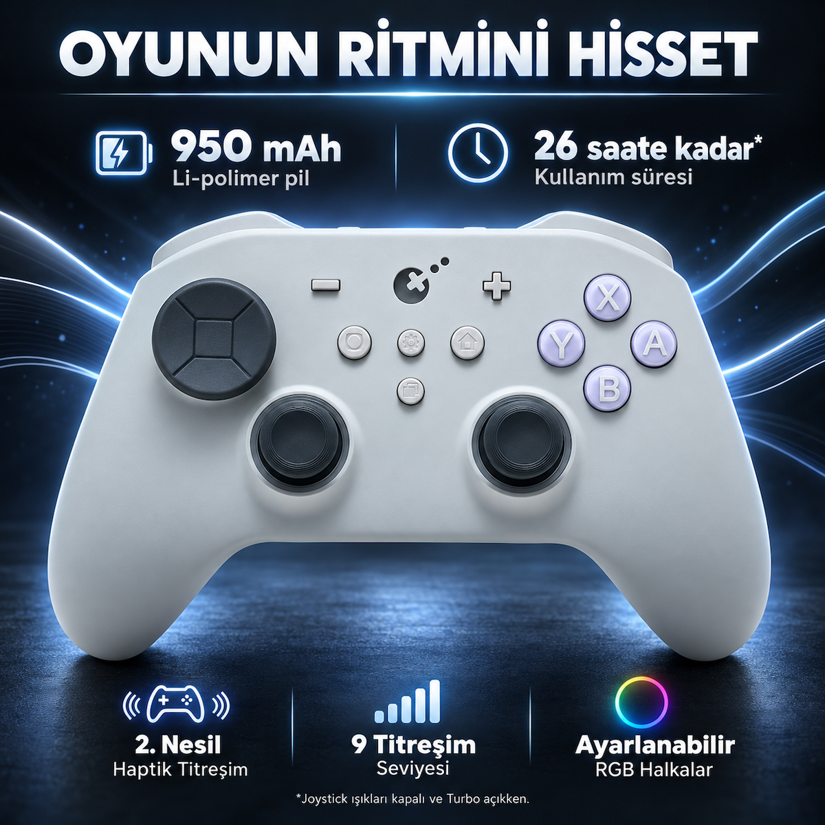 GuliKit TT Max Retro Hall Effect Destekli TMR Manyetik Joystick Kablosuz Gamepad (NS69)