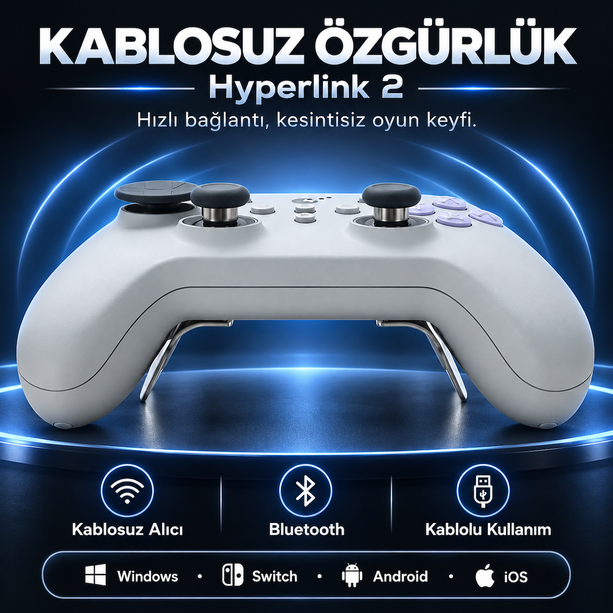 GuliKit TT Max Retro Hall Effect Destekli TMR Manyetik Joystick Kablosuz Gamepad (NS69)