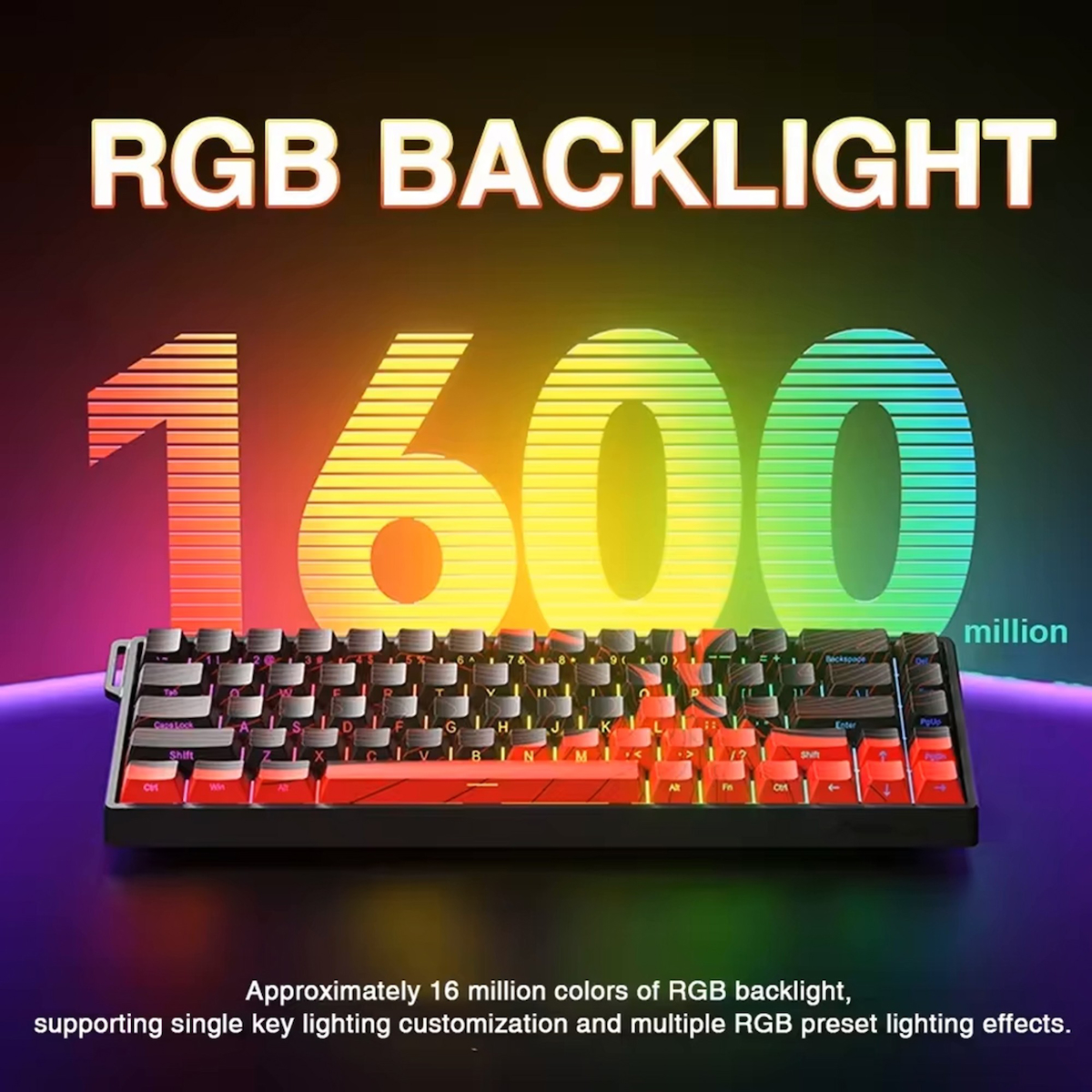 Aula Win60 He Manyetik Klavye Rapid Trigger Graywood Swtich 8000Hz RGB TKL Hot Swap Oyuncu Klavyesi Siyah