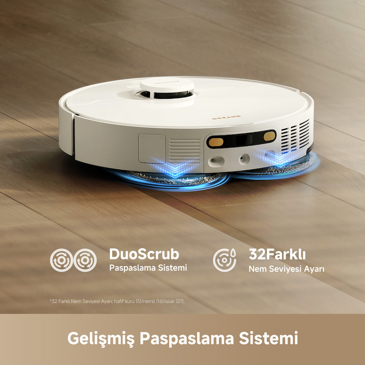 Dreame L50 Ultra CE Robot Süpürge Beyaz, 25.000Pa Emiş Gücü
