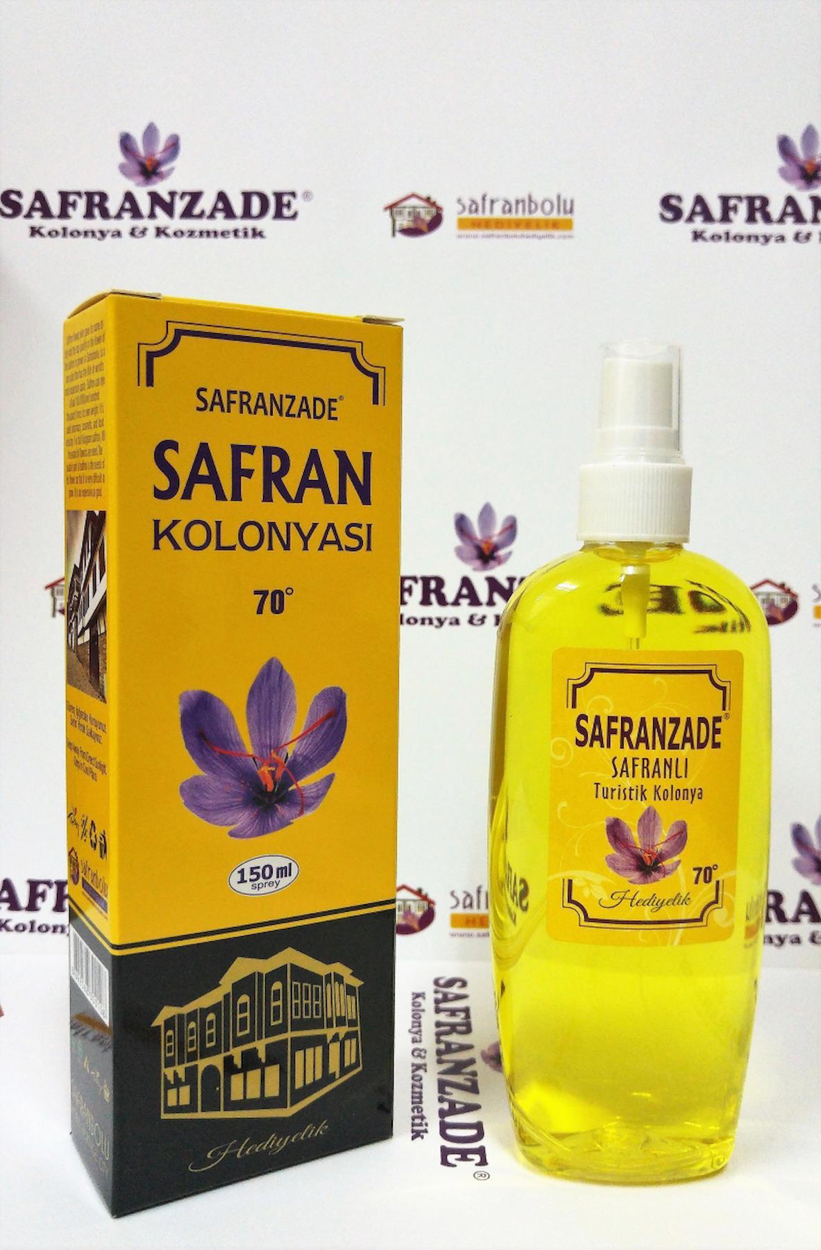 Safranzade Safran 70 Derece Sprey Pet Şişe 150 ml Kolonya